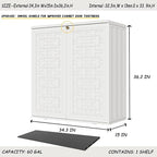 Mrosaa Indoor Outdoor Storage Cabinet Waterproof - Image 4