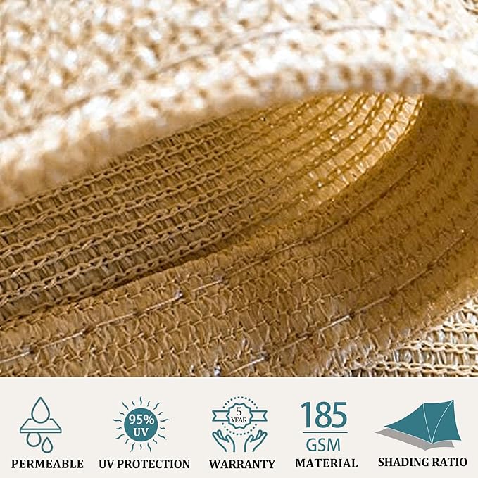 Shade&Beyond 16'x18' Sun Shade Sail Canopy Rectangle, UV Block Breathable - Image 3