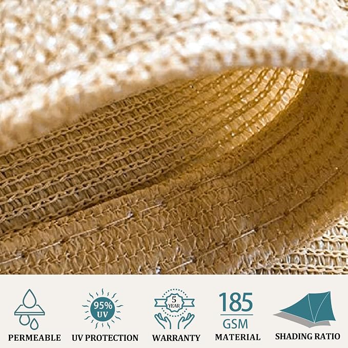 Shade&Beyond 10'x24' Sun Shade Sail Canopy Rectangle, UV Block Breathable - Image 3