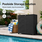 ADDOK Outdoor Storage Cabinet, 60 Gallon Waterproof Resin Patio Storage Cabinet - Image 9