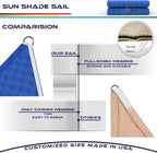 Windscreen4less 28' x 28' x 28' Sun Shade Sail Triangle Outdoor Canopy Cover UV - Image 8