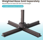 9' X 12' Cantilever Patio Umbrella Rectangular Outdoor Umbrellas | Heavy Duty - Image 2