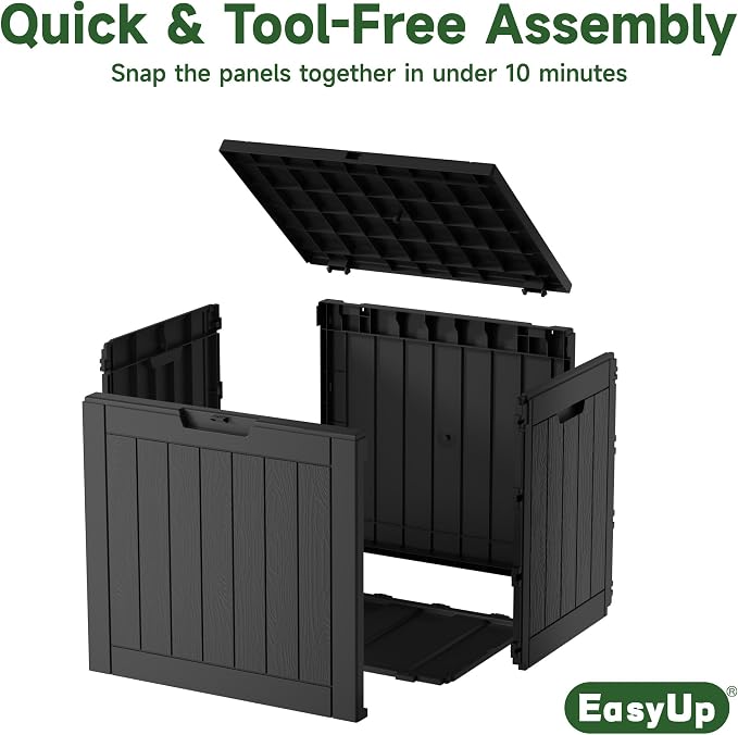 33 Gal Waterproof Outdoor Storage Box UV Resistant Deck Box | Resin storage bin - Image 5