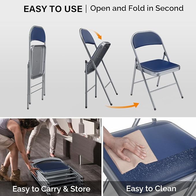 VINGLI 20 Pack Folding Chairs - Image 6