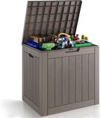 Deck Box, 32 Gallon Resin Indoor and Outdoor Storage Boxes Waterproof by KAMABOKO