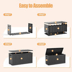 Outdoor Storage Box, Waterproof 110 Gallon Resin Deck Box - Image 7