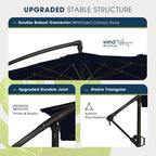 wikiwiki 10ft Patio Umbrellas Offset Outdoor Umbrella Cantilever Hanging - Image 4