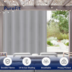 PureFit Outdoor Curtains for Patio Waterproof Weatherproof Outside Curtains | - Image 3