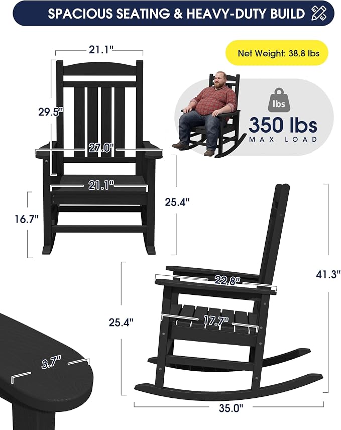 Oversized Outdoor Rocking Chair - Image 3