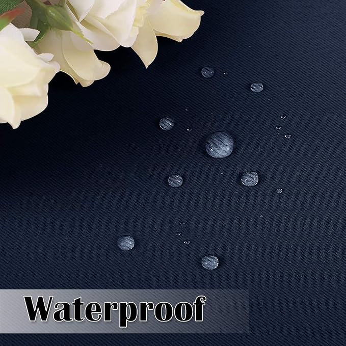 Outdoor Curtains Extra Wide W100 x L84 Inch Navy Blue, 1 Panel | Patio - Image 5