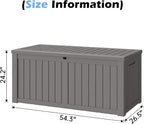Outdoor Storage Box, 155 Gallon Resin Deck Boxes Outdoor Waterproof - Image 2