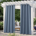 NICETOWN Blue Blackout Curtain for Patio Waterproof, Indoor Thermal Insulated by NICETOWN