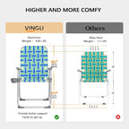 VINGLI Aluminum Patio Lawn Chairs Folding 1 Pack - Image 3