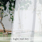 MIULEE White Waterproof Outdoor Sheer Curtains - Image 5