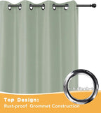 Outdoor Curtains for Patio Waterproof 4 Pcs 54x84 Inch Sage Green | Poolside - Image 4