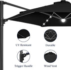 Best Choice Products 10ft Solar LED Offset Cantilever Hanging Market Patio - Image 8