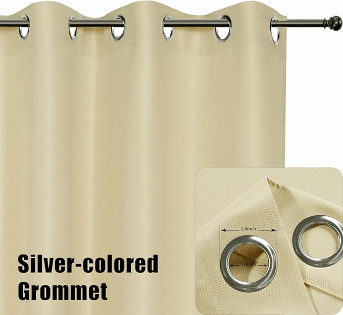 BONZER Outdoor Curtains for Patio Waterproof Thick Privacy Extra Wide | Grommet - Image 3