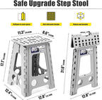 Delxo 17.5 Inch Folding Step Stool, Foldable Step Stool - Image 6