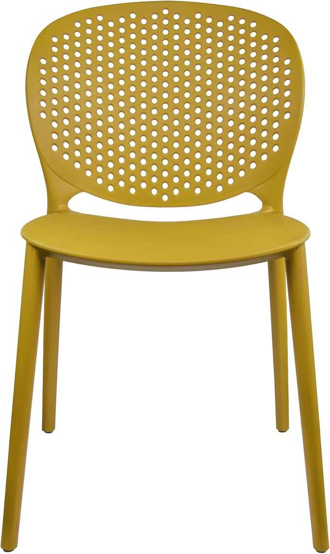 2xhome Set of 3 Patio Dining Chairs | Modern Stackable Outdoor Pool Side Chair - Image 6