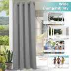 NICETOWN Patio Door Silver Grey Curtains Room Darkning 95" L by 84" W, Thermal - Image 6