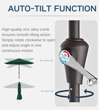 9FT Auto-Tilt Patio Umbrella|Outdoor Market Table Umbrella - Image 2