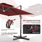 10x10 FT Outdoor Cantilever Patio Umbrella - Image 6