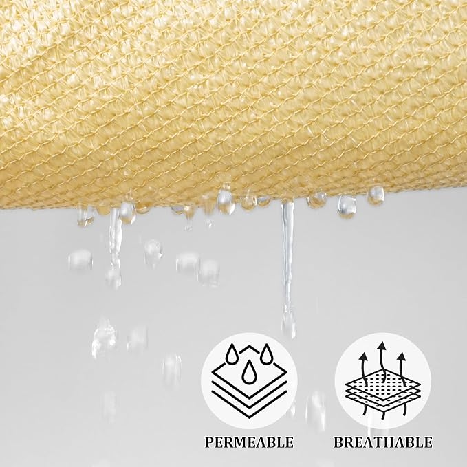 Shade&Beyond Custom Sun Shade Sail 13'x18'x22.2' Triangle Sun Sail Shades Patio - Image 3