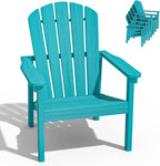 Compact Stackable Adirondack Chairs, All Weather HDPE, Aruba | 26.3" Wide HDPE by nevilywood
