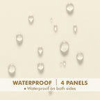 MIULEE Beige Outdoor Curtain for Patio Waterproof 4 Panels 54 x 96 Inch | - Image 3