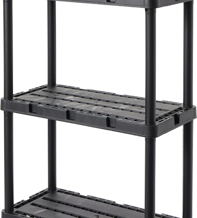 Gracious Living 3 Pack Light Duty Storage Shelves, Knect-A-Shelf 4-Shelf - Image 9