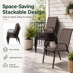 Majnesvon Outdoor Patio Chairs Set of 4, Stackable Patio Chairs, Front Porch - Image 5