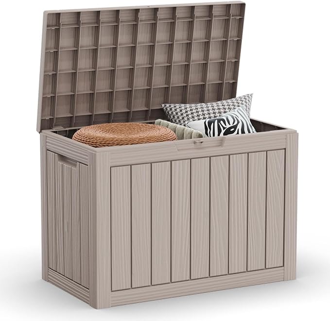 45 Gallon Resin Deck Box, Package Delivery Box by LAUSAINTHOME