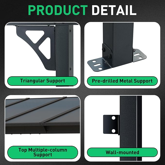 Aoxun 8’x5’ Gazebo for Patio, Gazebo Pergola - Image 3