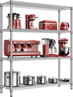 M MZG 2800 LBS 59" W 4 Tier Storage Shelves Rack Metal Wire Shelving Unit by MEIGAOPLASTICANDMETALHKCOLIMITED