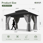 Aoxun Gazebo 10x14 Hardtop Gazebo - Image 4