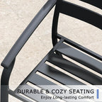 Patio Dining Chairs Set of 2, Wrought Iron Patio Furniture Chairs - Image 6