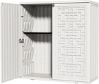 ZZM HDPE Outdoor Storage Shed, Outdoor Plastic Storage Cabinet, Horizontal - Image 8