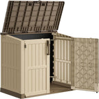 Plastic Outdoor Storage Shed, 36 Cu Ft Waterproof Outdoor Storage Cabinet by WTFGO