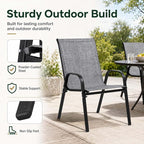 Majnesvon Outdoor Patio Chairs Set of 6, Stackable Patio Chairs, Front Porch - Image 3