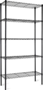 Amazon Basics 5-Shelf Adjustable Heavy Duty Steel Wire Storage Shelves by AmazonBasics