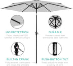 Best Choice Products 10ft Outdoor Patio Umbrella, Outdoor Table Umbrella - Image 5