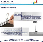 Windscreen4less 7' x 38' Retractable Sun Shade Canopy Cover Sliding Wave Shade - Image 5