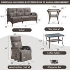 5 Piece Patio Furniture Set - Image 2