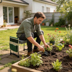 Garden Kneeler and Seat with 11.5" Wide Pad, Foldable Garden Stool with 2 Tool - Image 2