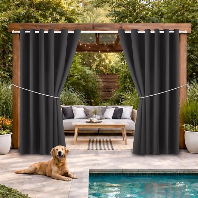 DIVA EN CAMINO DEC Outdoor Patio Curtain Waterproof Darkening Thermal Insulated by DivaenCamino