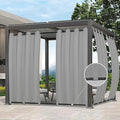 Easy-Going Outdoor Curtains for Patio 6 Panels, 54x84 inch, Light Grey | by Easy-Going