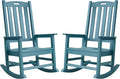 Outdoor Rocking Chairs Set of 2, Oversized Porch Rocker | Weather Resistant by PsilvamGardenFurniture