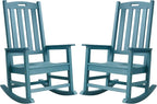 Outdoor Rocking Chairs Set of 2, Oversized Porch Rocker | Weather Resistant by PsilvamGardenFurniture