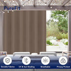 PureFit Outdoor Curtains for Patio Waterproof Weatherproof Outside Curtains | - Image 3