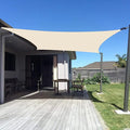 SUNNY GUARD Custom Size 9'x9' Butter Cream Sun Shade Sail Rectangle UV Block by SUNNYGUARD